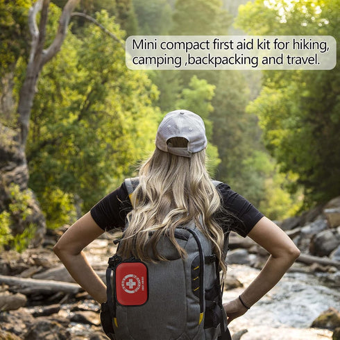 Portable First Aid Kit - Compact Medical Kits with Compartments, EVA Case for Camping, Hiking, Home