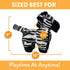 Spunky Pup Tough Plush Dog Chew Toys - Durable Triple-Layered Squeaker Toy for Medium to Large Dogs, Zebra