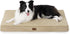 Bedsure Extra Large Orthopedic Dog Crate Bed - Waterproof Dog Bed with Removable Washable Cover, Khaki