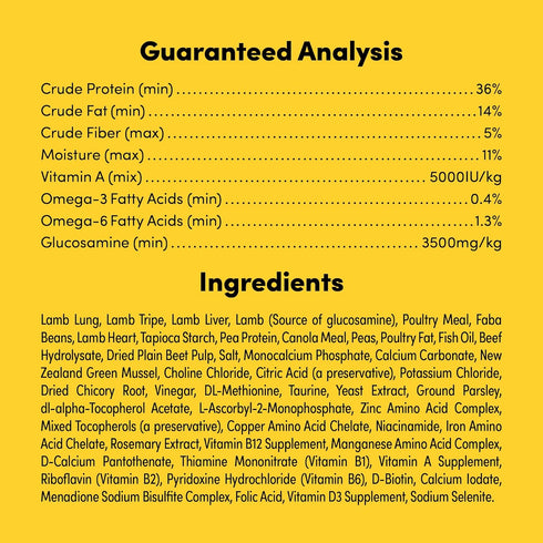 RawMix50 Freeze-Dried Raw Grass-Fed Lamb Recipe Dog Food, Protein Rich, Non-GMO, 12 oz