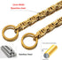 12MM Heavy Duty Slip Dog Collars for Dogs, Byzantine Chain Metal, Stainless Steel, Gold (14"-30") (26)