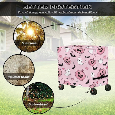 80 Cooler Covers Outdoor for Most Quart Heavy Duty Anti Slip Rolling Cooler Cart Cover for Bar Cart Halloween Decor