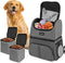 Dog Diaper Bag for Traveling, Airline Approved with 2 Food Storage Containers, Pet Camping Essentials (Gray)