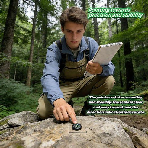 25-Pack 20mm Mini Liquid Filled Compass - Pocket Sized Directional Compass for Hiking, Camping, Survival, Outdoor