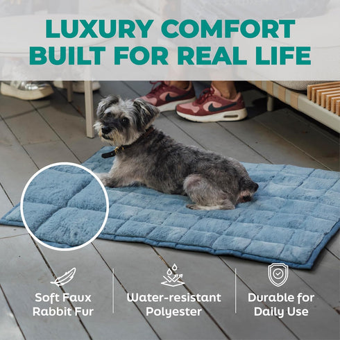 50 lbs 14 9 5 (1.5 lbs, KindTail Nomad Nap Mat - Travel Dog Bed - Machine Washable, Water-Resistant Dog Mat for Pets up