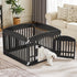 4 24" Sweetcrispy Plastic Dog Playpen, Panel Expandable & Durable Pet Fence for Small to Medium Dogs - Indoor & Outdoor