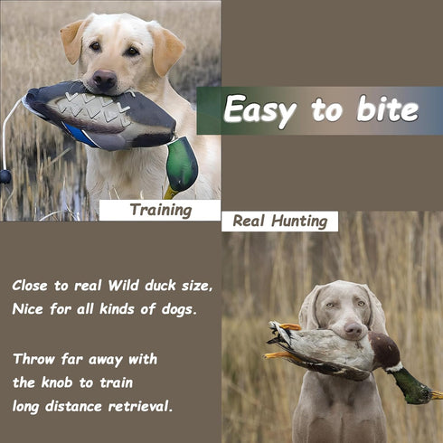 2 Dummy fingig Pcs Duck Bumper Toys for Hunting Retriever Dog Training, Dog Retriever Outdoor Training Toy Hunting Duck