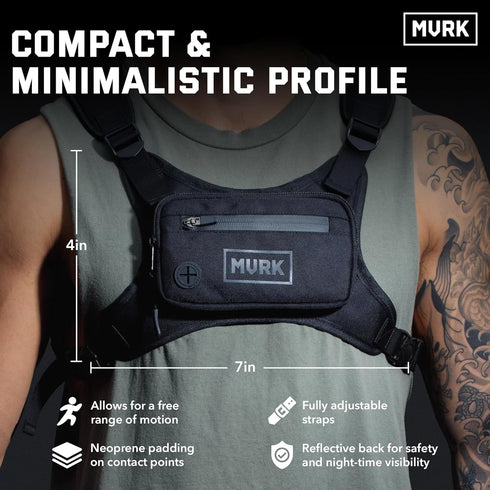 MVRK Water Resistant Chest Pack, Lightweight Running Vest with Phone Holder and Extra Storage