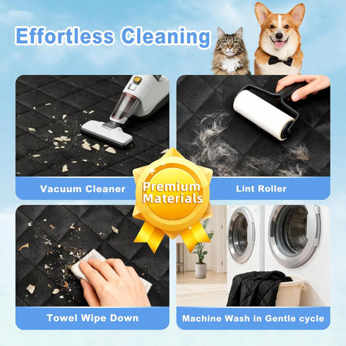 Junpee Hammock Dog Car Seat Cover for Back Seat - Waterproof and Anti-Slip Car Dog Seat Cover, with Design for Safe