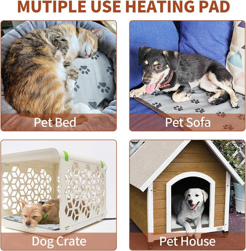 Large Dog Heating Pad 34x21in, Waterproof Pet Heating Mat with Smart Thermostat Switch, Whelping Supplies for Dogs