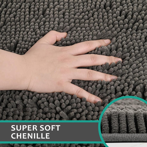 Washable Soft Microfiber Mud Mats for Large Dogs, Absorbent Non-Slip Dog Door Mat for Muddy Paws, Indoor Dog Rugs