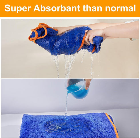 Bienbee Dog Bathrobe, Quick Drying Super Absorbent Dog Robes for After Bath, Warm Keeping Dogs Towel, Dogs Bath
