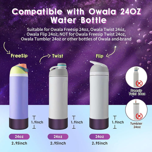 24oz 32oz 40oz, Chameleon Silicone Water Bottle Boot, Compatible with Owala Gradient Matte Luster Cup Sleeve Bottom