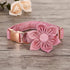 Elegant Little Tail Pink Girl Dog Collar for Female Dogs, Adjustable Pet Collar with Flower Gift for Large Dogs