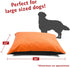 Majestic Pet Large Rectangle Dog Bed, 46 x 35 Inch Villa Orange, Washable Non Slip Comfy Pet Bed for Sleeping