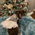 Hollow Dog Wedding Dress Tutu Skirt, Luxury Lace Pearl Bow Christmas Dress Costume for Small Dog (S, White)