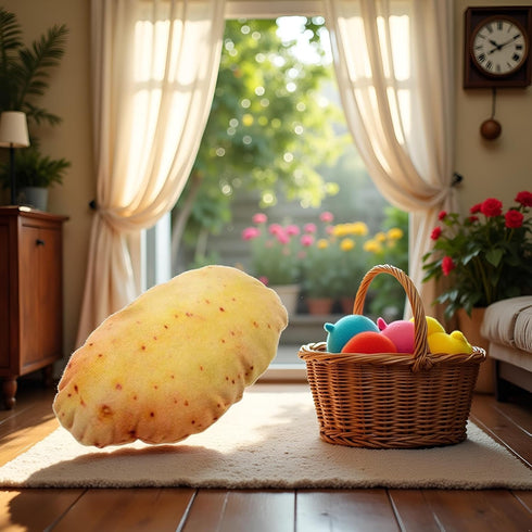2025 Vegetable Dog Toy, New Potato Food Shape, Cute Toys Chew Toys for Small Medium Large Dogs Squeak ToysThis Product