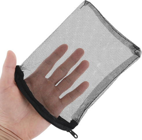 10Pcs Media Bags for Aquarium, Fine Mesh Filter Media Bags with Plastic Zipper for Activated Carbon & Filter Stones