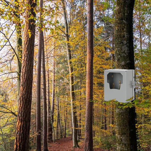 Hiweld 16-Gauge Metal Security Box for Moultrie Edge Cellular Trail Camera Steel, Weatherproof, Anti-Theft DesignCamera