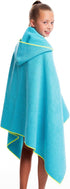 Swimming Flow Quick Dry Swim Towel with Hood - Microfiber Hooded Towel for Competitive and Other Water Sports (Blue)