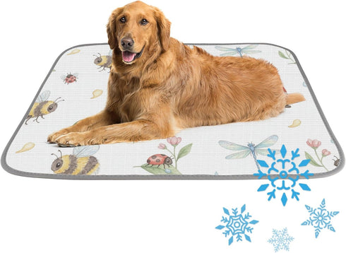 imiBBWQu Cooling Pad Cute Animals Cooling Mat for Dogs Washable Outdoor Dog Pad