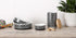 Bone Dry Lattice Collection Pet Bowl & Canister, Small Set, 4.25x2 inches, Black, 2 Piece