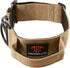 Tactical Dog Collar 2 inch with Handle for Medium and Large Dogs, Quick-Release Metal Buckle, Neoprene Padded (Coyote