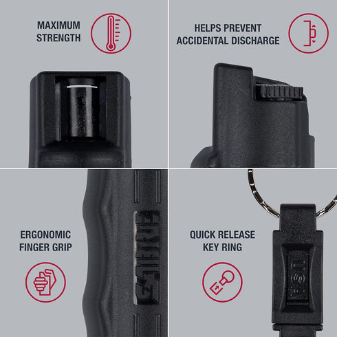 SABRE Maximum Police Strength OC Pepper Spray, Quick Release Keychain for Easy Carry, 0.54 fl oz