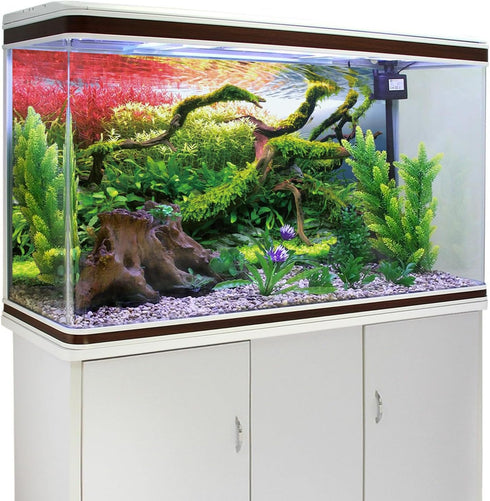AWERT 48x18 inches Branches Fish Tank Background, Stone Seaweed Aquarium Background Vinyl.