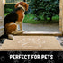 smiry Dog Door Mat for Muddy Paws, Absorbent Non-Slip Washable Mat, Quick Dry Chenille (48x30 Inches, Beige)