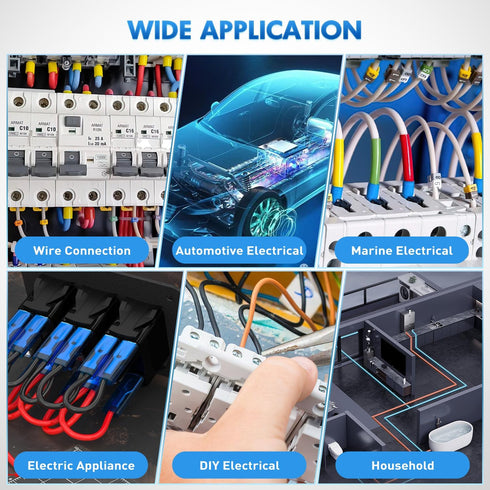 300PCS CE1 22-16 Nilight Closed End Crimp Terminal Gauge Nylon Insulated Closed End Wire Cap Wire Connectors Crimp Cap
