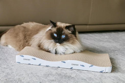 Cat Scratcher 4 PCS Pad - Cardboard with Premium Reversible Scratch Textures, Durable Scratching Pad