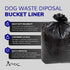 12PK 5 1.2ml ActiveDogs Dog Poop Bucket Bags - Heavy Duty Gallon Poop Bags for Dogs Waste Removal Trash Can, Bucket