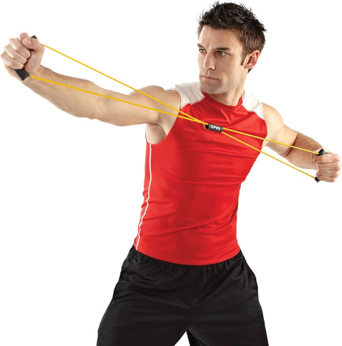 SPRI Ultra Toner Figure 8 Resistance Band with Padded Handles great for Stretch, Exercise, Fitness Training, Yoga, Resistance Weights, Therapy, Gym or Home Workout Equipment (Light Resistance 10lbs.) by SPRI
