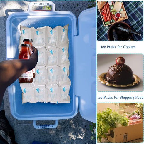 Packs Pack Frozen Packs Reusable Ice for Cooler Dry Ice for Shipping Food & Perishables Storage & Mailing | Leak-Proof