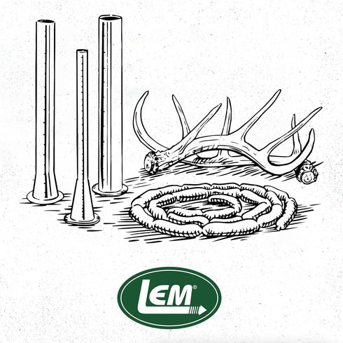 2 Inches 20 Inches, 3 Summer 25 Count Pack LEM Products Mahogany Fibrous Casings, x Non-Edible Sausage Casings, Stuffs