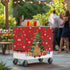 80-100 Christmas Patio Cooler Cover for Outdoor Bar Cart Anti Slip Durable Ice Chest Covers for Outdoor Quart