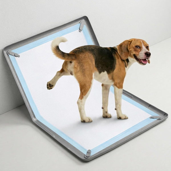 Dog Pee Pad Holder with 4 Magnetic Corner Clips, Silicone Small 17.5x23.5