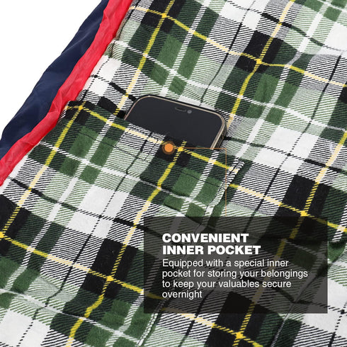 REDCAMP Cotton Flannel Sleeping Bag for Camping, Adults Cold Weather Envelope Sleeping Bags with 2/3/4lbs Filling