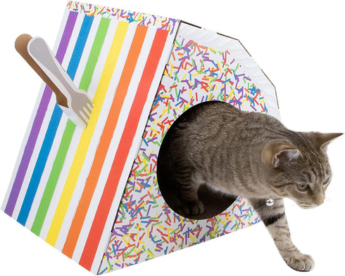 Kitty City Rainbow Cake Slice Cat Scratcher