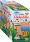 INABA Premium Grilled Chicken Fillet Cat Treats with Vitamin E and Green