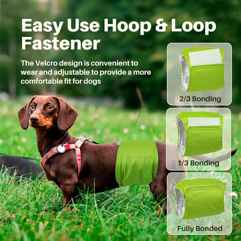 5 Pack Pet Soft Dog Diapers Male, Male Dog Belly Bands, High Absorbing Washable Males Dog Wraps for Doggie