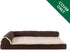 Furhaven Replacement Dog Bed Cover, Two-Tone Faux Fur & Suede L Shaped Chaise, Jumbo Plus (XX-Large), Espresso