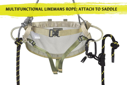 Lineman's Rope for Climbing, Tree Stand, Saddle & Climbing Sticks, Lineman's Rope for Hunting