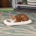 Furhaven Dog Bed for Extra Small Dogs & Indoor Cats, 100% Washable, Cream Sherpa Fleece Bolster Crate Pad, Extra Small