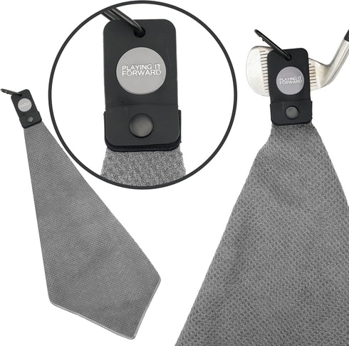 Magnetic Golf Towel with Clip for Men & Women, Waffle Weave Microfiber Towel for Strong Hold to Golf Bags