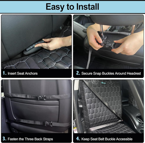 600D Meginc Front Seat Covers for Cars,Waterproof Car Seat Protector with Side Flaps Fabric Front Seat Dog Cover