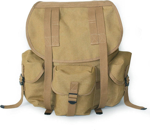 WW2 WWII US Military M14 Haversack Field Bag, Canvas Khaki Backpack