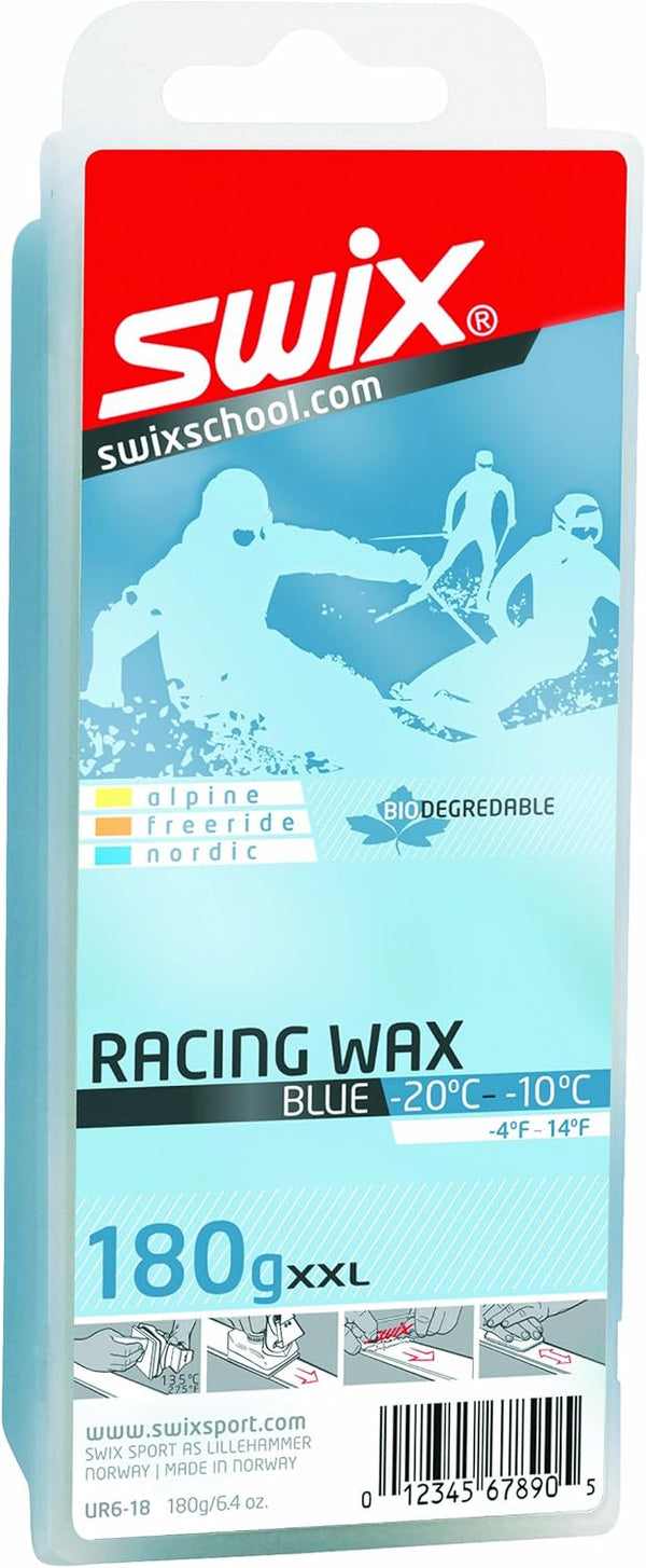 Swix Bio Degradable Ski/Snowboard Cold Wax, 180g Bar