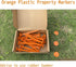 6.3" 20) Property Line Markers - Unbreakable Barbed Stakes for Ground and Survey use (Color Plastic